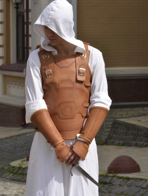 LEATHER ASSASSIN ARMOR: VEST AND BRACERS  Armure fantaisie